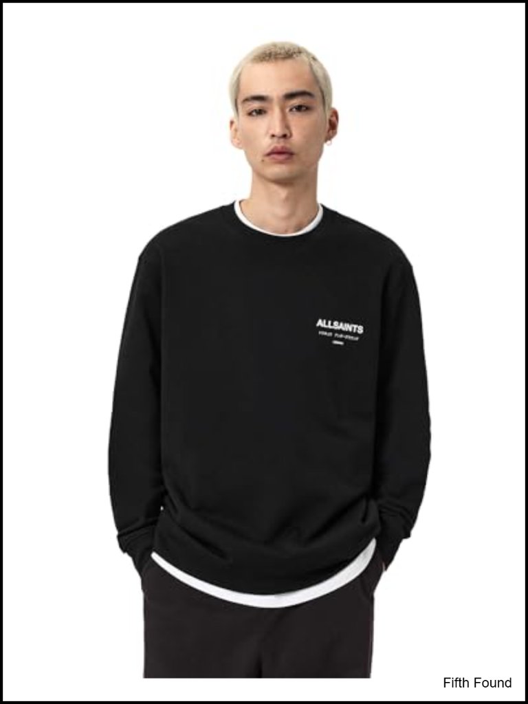 Cotton Heavyweight Pullover Crew Neck Sweatshirt Letter Print